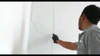 Como Reparar Fisuras grietas fácil y definitivo Tutorial How to Repair wall DIY Suscribete👷‍♂️ [upl. by Petersen292]