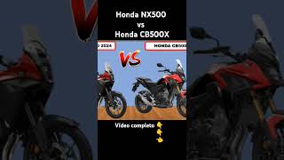 ➤ Honda NX500 vs Honda CB500X 2024 [upl. by Ynnaj814]