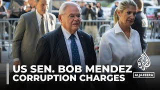 US Senator Bob Menendez pleads not guilty to corruption charges [upl. by Ahseket]