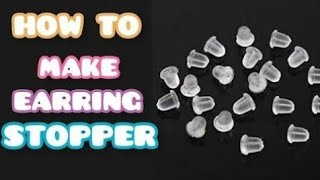 How I make my own earring stopper in 3 ways  Diy queen  Turtle  Craft twister  DIY [upl. by Nave]