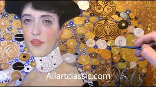 Gustav Klimt Painting Portrait of Adele BlochBauer [upl. by Ecal889]