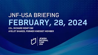 Weekly Israel Emergency Briefing By Jewish National FundUSA [upl. by Anadal251]