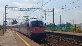 Pociąg pasażerski  IC Wawel EU44003 quotKibicujemy naszymquot PKP InterCity [upl. by Krigsman]