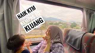 Kami naik KTM kempas ke kluang ❤️💙 [upl. by Nosnhoj]