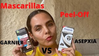 Mascarrillas Peel off Garnier Vs Asepxia ¿Cúal me gustó más [upl. by Vikki]