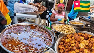 Mouthwatering African street food tour in Lomé Togo west Africa 🌍 [upl. by Deedahs]