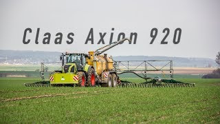 Lindt Agroservice GmbH amp Co KG mit Claas Axion 920 und Zunhammer 19500 am Gärrest Ausbringen [upl. by Gorman781]