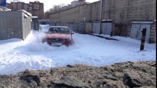 Mercedes C300 4Matic w204 winter test [upl. by Yllah]