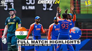 India vs Australia ICC T20 World Cup 2024 51st Match Highlights  IND vs AUS Full Highlights [upl. by Lianne]