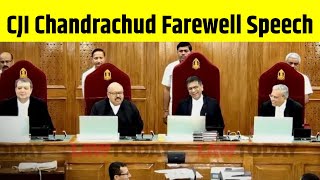 CJI Chandrachud Farewell Speech  CJI Chandrachud shares emotional message on his last day [upl. by Fezoj]