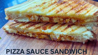 Pizza sauce sandwich recipe cheese burst pizza sandwich [upl. by Wang]