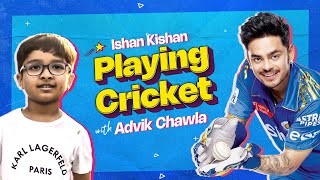 Ishan Kishan plays cricket with Advik Chawla  Mumbai Indians [upl. by Lomax]