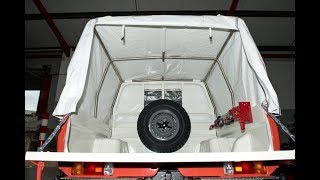 Rear PVC canopy and frame fitted to the Land Cruiser 79 Series Double Cabin PickUp [upl. by Ynnob413]