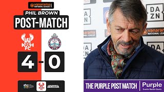 🟪 12 Nov  PURPLE POSTMATCH  Phil Brown on South Shields win [upl. by Idnod]