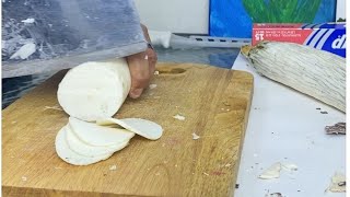 THE AMAZING ROTTED MAJIC CASSAVA FEELING AND SATISFYING SLICEDasmr satisfying short cutting [upl. by Nedyaj859]