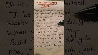 XXXTENTACIONhope lyricss ytshortsvideo plzzsubscribe [upl. by Handal]