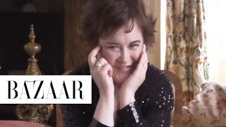 Susan Boyles Makeover  Behind the Scenes  Harpers BAZAAR [upl. by Fineberg]