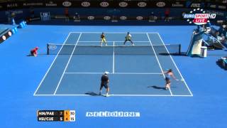 Hingis  Paes vs Hsieh  Cuevas Highlights HD 12 Australian Open 2015 [upl. by Follmer]