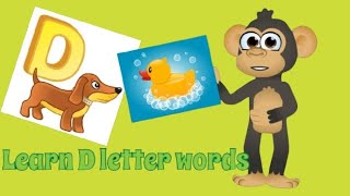 learn D letter wordspreschoolpreschollearning [upl. by Christen]