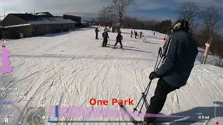 Ski Jack Frost ⛷️🏔️⛷️One Park to Tobyhanna lift 12823 early in 2024 season HD 4K wtelemetry [upl. by Popele]