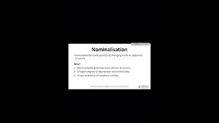 Nominalisation in academic writing [upl. by Merp]