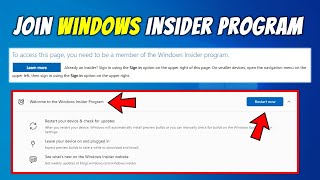 How to Join Windows Insider Program in Windows PC [upl. by Eceinart]