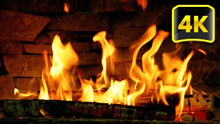 🔥 Fireplace Burning Ambience with Crackling Fire Sounds 🔥 Fireplace 4K for Sleep Relaxation Study [upl. by Lais701]