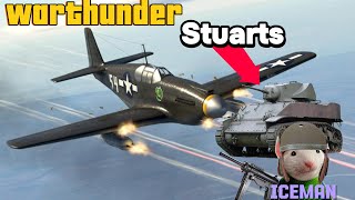 war thunder  trio de stuarts a36 apache y un bot chino [upl. by Stulin271]