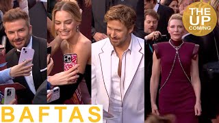 BAFTAs 2024 arrivals Ryan Gosling Margot Robbie David Beckham Florence Pugh Rami Malek Emily Blunt [upl. by Llerred701]