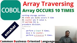 Array Traversing COBOL [upl. by Osher]