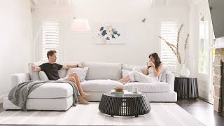 Lounge Lovers  Most Comfortable Sofa On Market Long Beach Chaise Sofa [upl. by Eloisa]