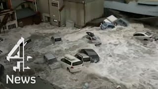 Tsunami video  Miyako City Iwate [upl. by Niemad]