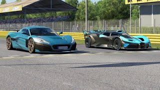 Rimac Nevera 2022 vs Bugatti Bolide 2020 at Monza Full Course [upl. by Kenna]