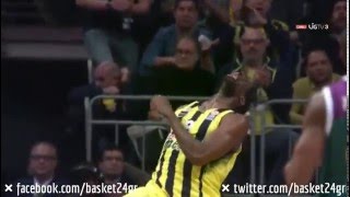 Ekpe Udohs Euroleague Block Party Fenerbahce  Unicaja [upl. by Eessac]