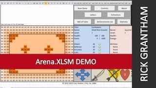 ArenaXLSM  The Video Game you Play in Excel [upl. by Wack]