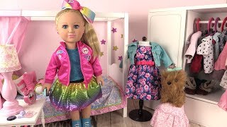 JOJO SIWA MORNING ROUTINE DU MATIN DE LA POUPÉE JOJO SIWA ET BOW BOW [upl. by Ahseela]