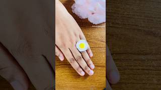 Clay egg ring 🥚🌼 music song clayartidea claycraft diycrafts diyring clayrings claycrafts [upl. by Anilag143]