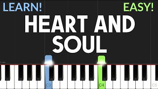 Heart And Soul From quotBigquot  Hoagy Carmichael  EASY Piano Tutorial [upl. by Nauqes]