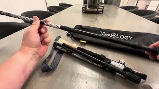 TREKOLOGY Trekking Poles Collapsible Nordic Hiking Pole Review [upl. by Trebo]