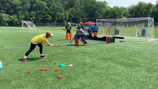 Field Hockey Goalkeeper Angles Drills  Goal Line Field Hockey [upl. by Forbes193]