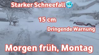 Alarm dringend Starker Schneefall in Deutschland ab morgen Montag im Morgengrauen [upl. by Assilat]