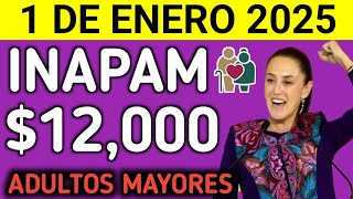 1 Enero 2025 12000 para adultos mayores de 60 a 65 años con tarjeta INAPAM [upl. by Halyak]