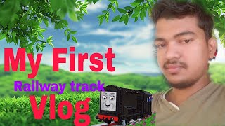 MY FIRST VLOG 2025 RAILWAY TRACK 🛤️ 😱⁉️❤️  lts jiya vlogger [upl. by Brasca]