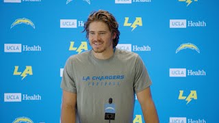 Justin Herbert On Preparing For Titans  LA Chargers [upl. by Maribelle766]