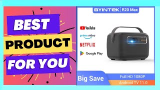 BYINTEK R20 Max Mini Projector 4K DLP Smart WiFi Android 110 LED 1080P [upl. by Ronel]