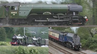 The Very Best of UK Steam Trains on the Mainline in 2023 Part 1  January to June [upl. by Luing]