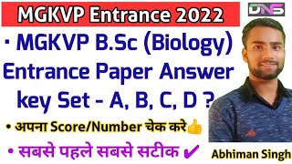 MGKVP Entrance Exam BSc Biology Answer key  MGKVP BSc Biology Entrance Answer key by DNS [upl. by Shulem]