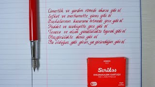 Güzel Yazı Yazma  SteelPen Dolmakalem  Scrikss Mürekkep EvdeKal StayHome [upl. by Llemor566]