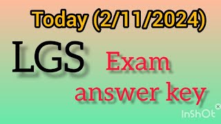 21124 LGS exam answer key answerkey [upl. by Elvie]