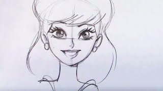 How to Draw a Pretty Girl Cartoon Step by Step [upl. by Halika]